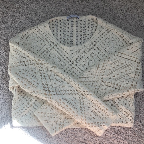 Zara - Cropped Crochet Sweater - Picture 5 of 5